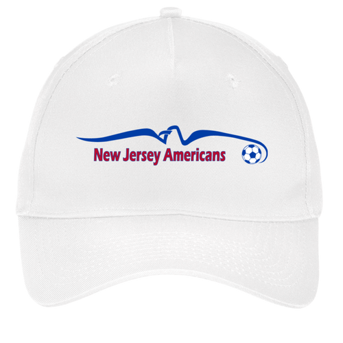 New Jersey Americans Twill Cap ASL Soccer Team Fan Apparel color White