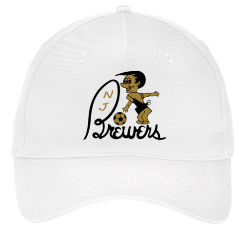 New Jersey Brewers Twill Cap ASL Soccer Team Fan Apparel color White