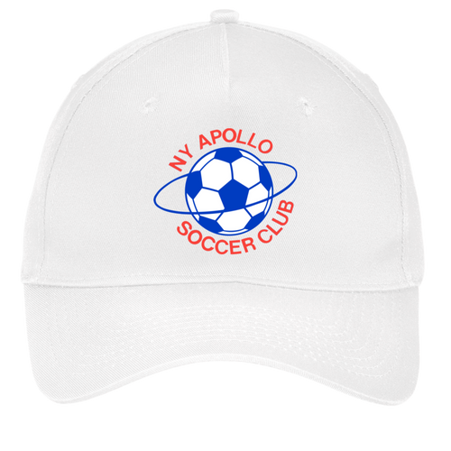 New York Apollo Twill Cap ASL Soccer Team Fan Apparel color White