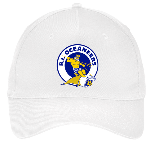 Rhode Island Oceaneers Twill Cap 5-Panel | ASL Soccer Team Fan Apparel color White