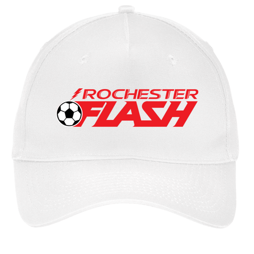 Rochester Flash Twill Cap ASL Soccer Team Fan Apparel color White