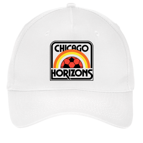Chicago Horizons Twill Cap 5-Panel | MISL Soccer Team Fan Apparel color White