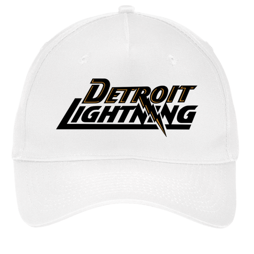 Detroit Lightning Twill Cap MISL Soccer Team Fan Apparel color White