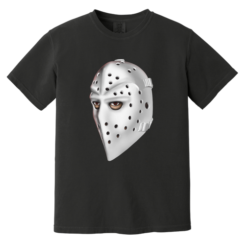 Philadelphia Flyers Bernie Parent NHL Goalie Mask T-shirt Heavyweight color Black
