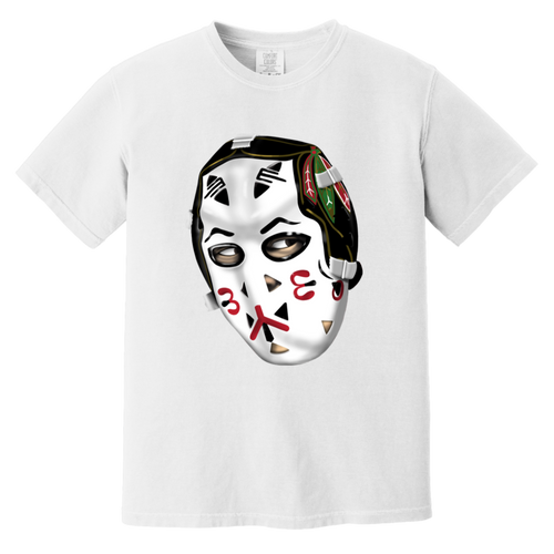 Chicago Blackhawks NHL Tony Esposito Goalie Mask T-shirt color White