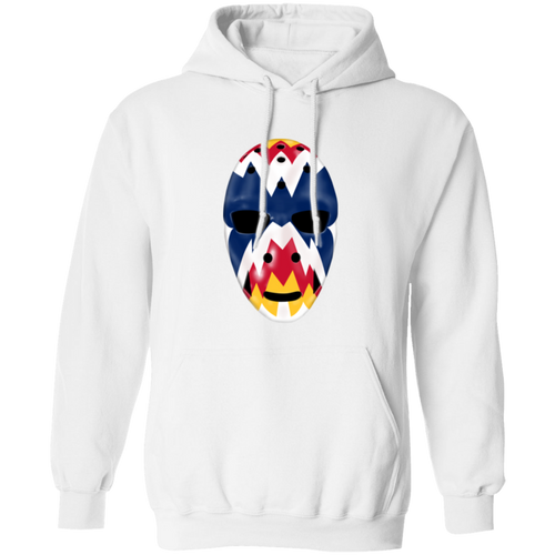 Colorado Rockies NHL Doug Favell Goalie Mask Hoodie Pullover color White
