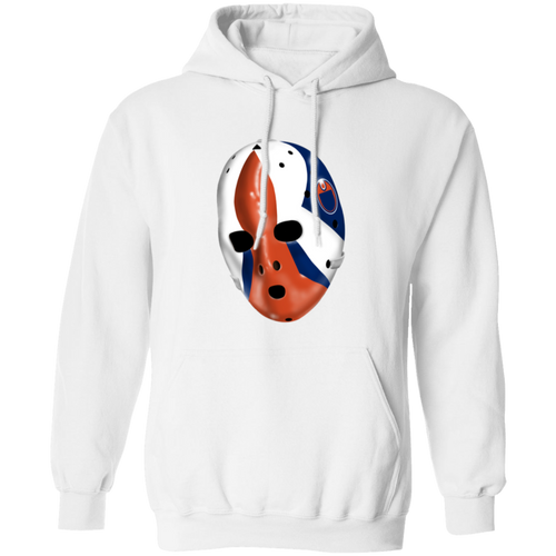 Edmonton Oilers NHL Grant Fuhr Goalie Mask Hoodie Pullover color White