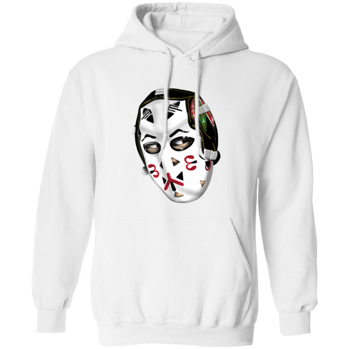 Chicago Blackhawks NHL Murray Bannerman Goalie Mask Hoodie Pullover color White