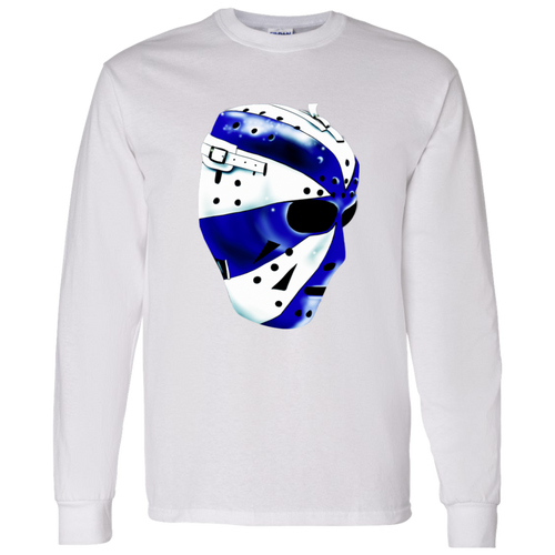 Toronto Maple Leafs NHL Dunc Wilson Goalie Mask Long Sleeve Shirt color White