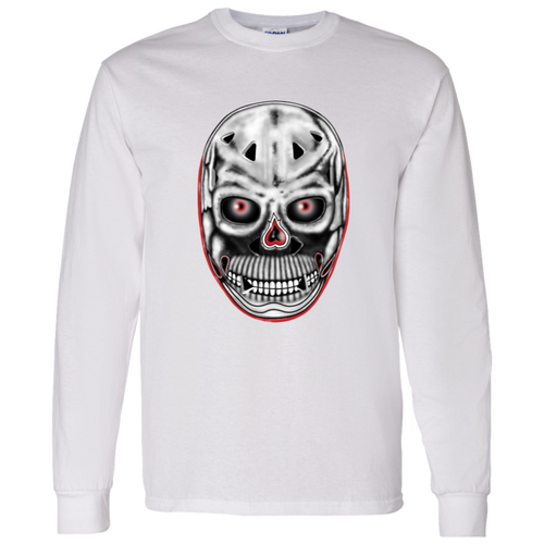 Vancouver Canucks NHL Gary BromleyGoalie Mask Long Sleeve Shirt color White