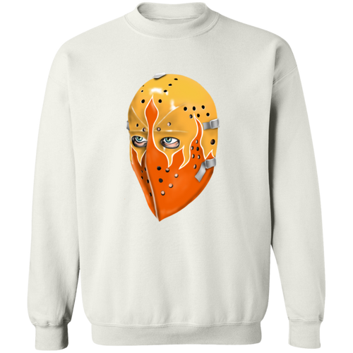 Philadelphia Blazers WHA Bernie Parent Goalie Mask Sweatshirt Crewneck Pullover color White