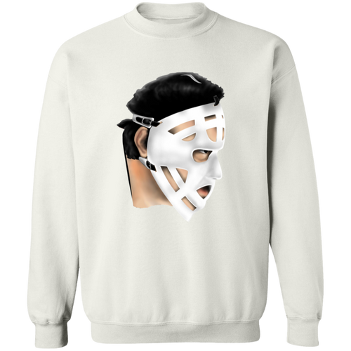 Chicago Blackhawks NHL Tony Esposito Goalie Mask Sweatshirt Crewneck Pullover color White