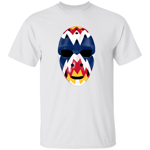 Colorado Rockies NHL Doug Favell Goalie Mask T-shirt Classic color White