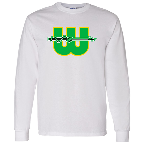 New England Whalers WHA Hockey Long Sleeve Shirt in White