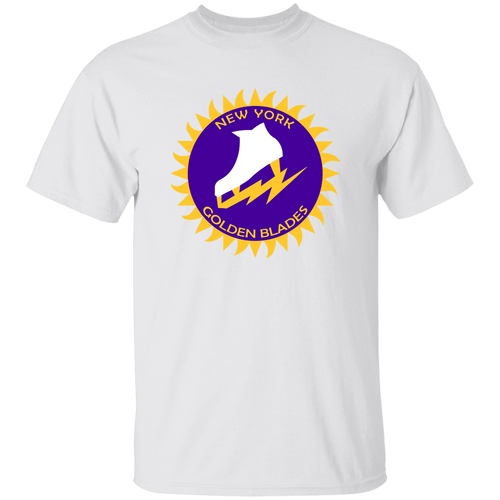 New York Golden Blades WHA Hockey Short Sleeve Tee Shirt in White
