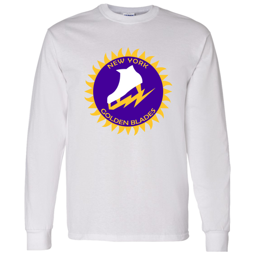 New York Golden Blades WHA Hockey Long Sleeve Shirt in White