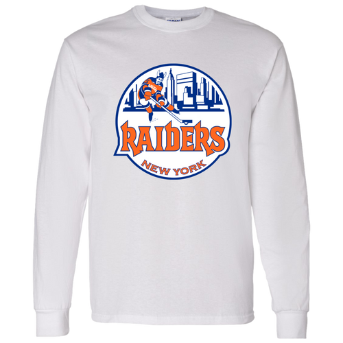 New York Raiders WHA Hockey Long Sleeve Shirt in White