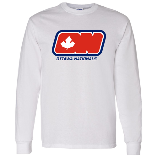 Ottawa Nationals WHA Hockey Long Sleeve Shirt in White