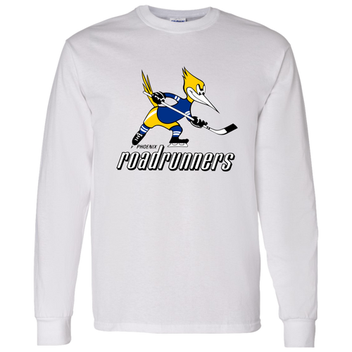 Phoenix Roadrunners WHA Hockey Long Sleeve Shirt in White