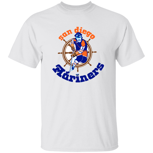 San Diego Mariners WHA Hockey Short Sleeve Tee Shirt in White