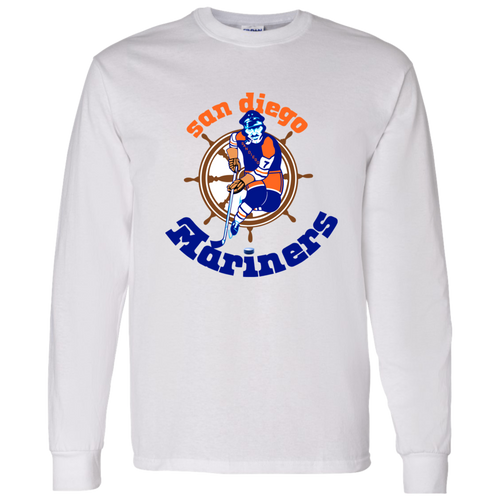 San Diego Mariners WHA Hockey Long Sleeve Shirt in White