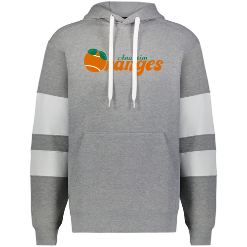 Anaheim Oranges WTT Tennis Athletic Fleece Hoodie in Charcoal Heather/White