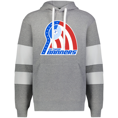 Baltimore Banners WTT Tennis Athletic Fleece Hoodie in Charcoal Heather/White