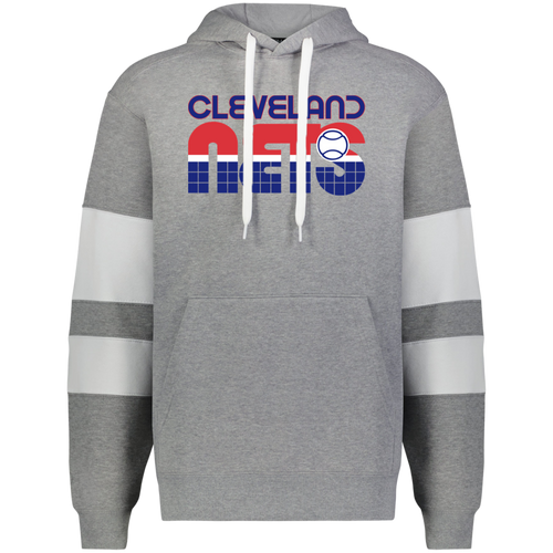 Cleveland Nets WTT Tennis Athletic Fleece Hoodie in Charcoal Heather/White