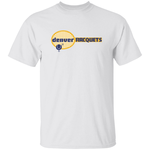 Vintage retro-style Denver Racquets WTT Tennis T-shirt with team logo in white
