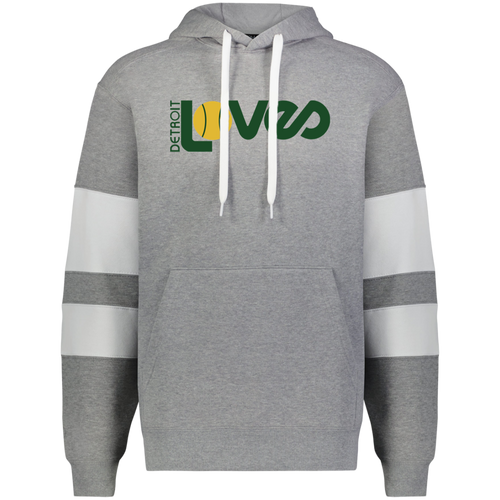Detroit Loves WTT Tennis Athletic Fleece Hoodie in Charcoal Heather/White