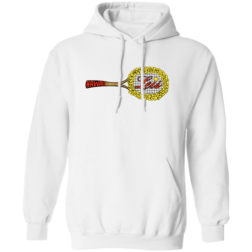Retro Hawaii Leis pullover hoodie featuring vintage WTT tennis team logo in white