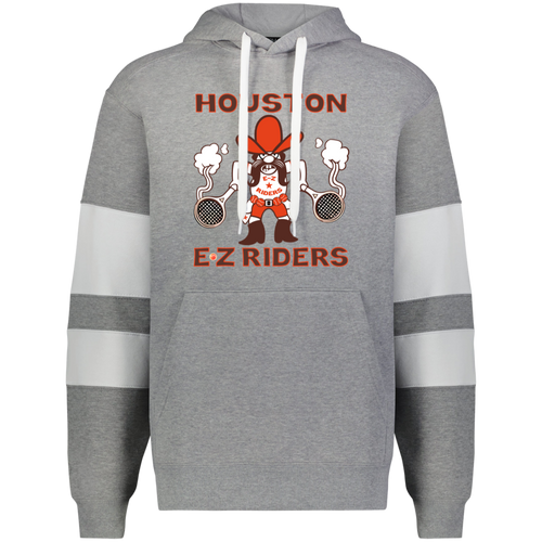 Houston E-Z Riders WTT Tennis Athletic Fleece Hoodie in Charcoal Heather/White