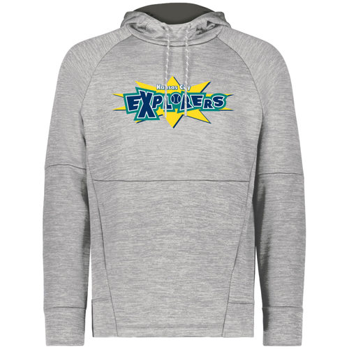 Kansas City Explorers WTT Tennis Performance Fleece Hoodie in Athletic Grey