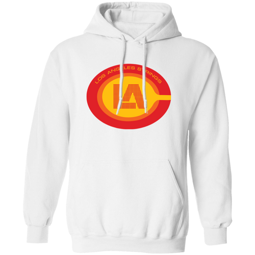 Vintage Los Angeles Strings pullover hoodie featuring vintage WTT tennis team logo in white