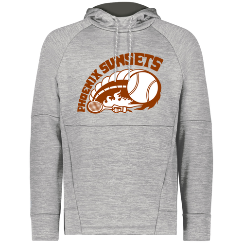 Phoenix Sunsets WTT Tennis Performance Fleece Hoodie in Athletic Grey