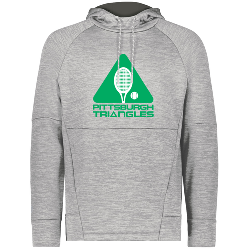 Pittsburgh Triangles WTT Tennis Performance Fleece Hoodie in Athletic Grey