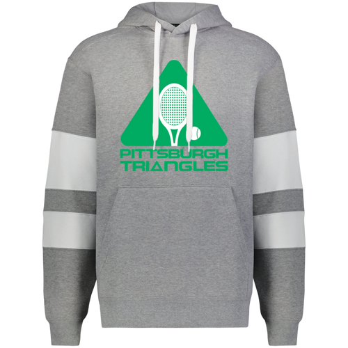 Pittsburgh Triangles WTT Tennis Athletic Fleece Hoodie in Charcoal Heather/White