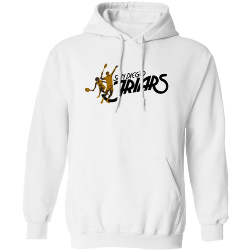 Retro San Diego Friars pullover hoodie featuring vintage WTT tennis team logo in white