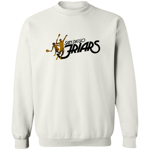 Retro San Diego Friars crewneck pullover sweatshirt featuring vintage WTT tennis team logo in white