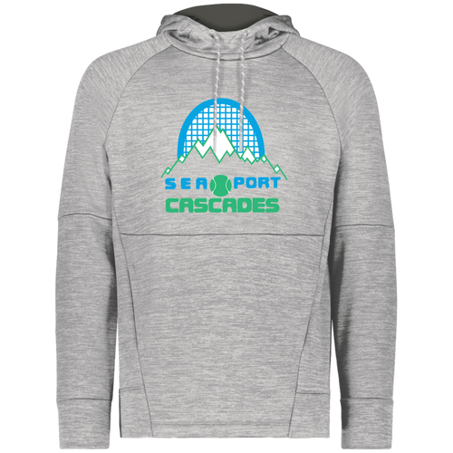 Seaport Cascades WTT Tennis Performance Fleece Hoodie in Athletic Grey