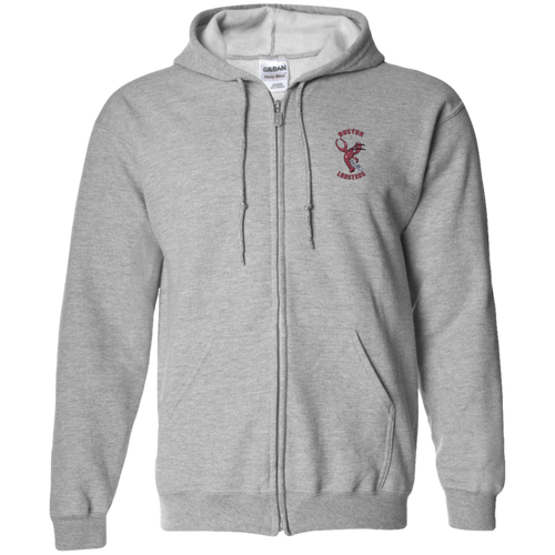 Boston Lobsters  WTT Tennis Full Zip Hoodie in Sport Grey Front