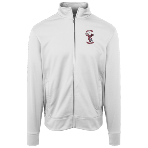 Retro Boston Lobsters Full Zip Fleece Jacket featuring vintage WTT tennis team logo in white front view