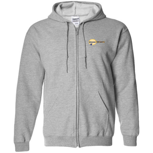 Denver Racquets WTT Tennis Full Zip Hoodie in Sport Grey Front