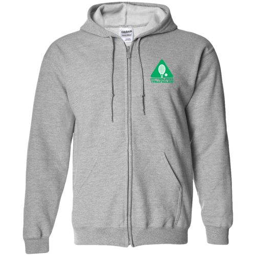 Pittsburgh Triangles Full Zip Hoodie WTT Tennis in Sport Grey Front
