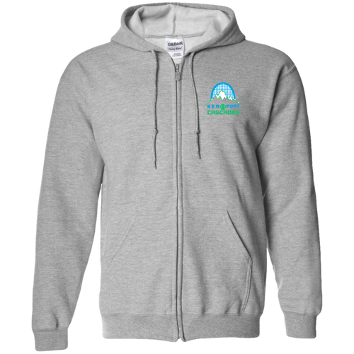 Sea Port Cascades Full Zip Hoodie WTT Tennis in Sport Grey Front