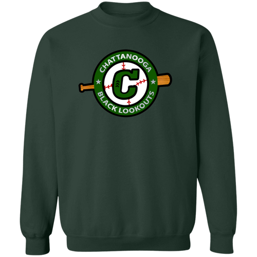 Chattanooga Black Lookouts Sweatshirt Crewneck Negro League Baseball color Forest Green