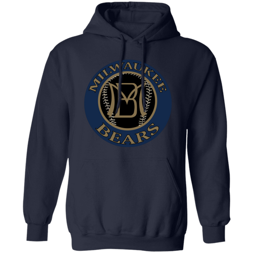 Milwaukee Bears Hoodie Pullover Negro League Baseball color Navy