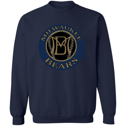 Milwaukee Bears Sweatshirt Crewneck Negro League Baseball color Navy