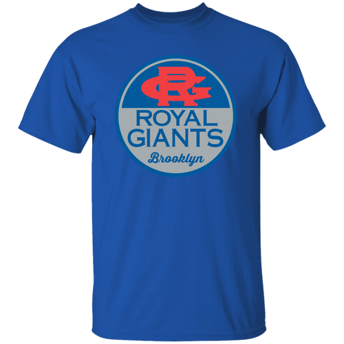 Brooklyn Royal Giants Tee Shirt Negro League Baseball color Royal Blue