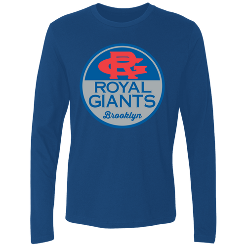 Brooklyn Royal Giants Long Sleeve Shirt Negro League Baseball color Royal Blue
